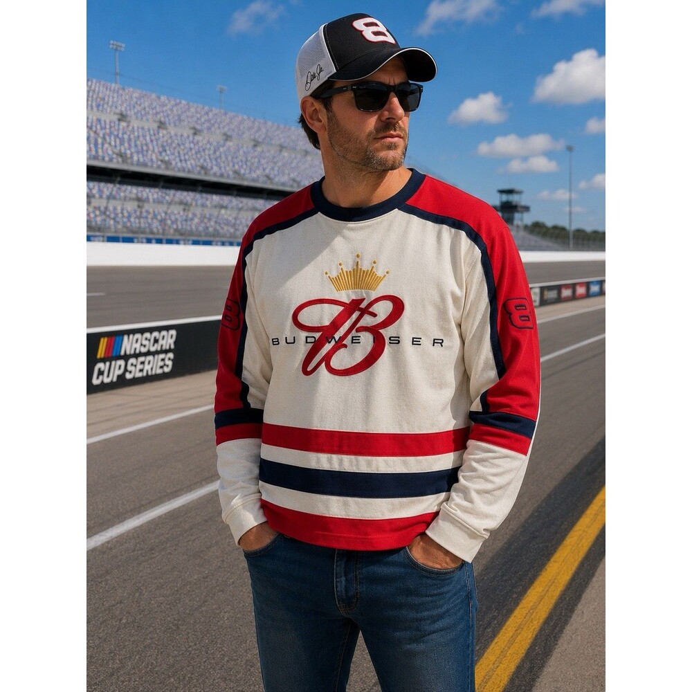 Vintage Nascar Winner's Circle Men’s Budweiser Dale Jr #8 Lg Sleeve Jersey Sz XL
